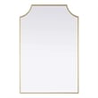 Elegant Kitchen and Bath Notched Metal Mirror 24X36