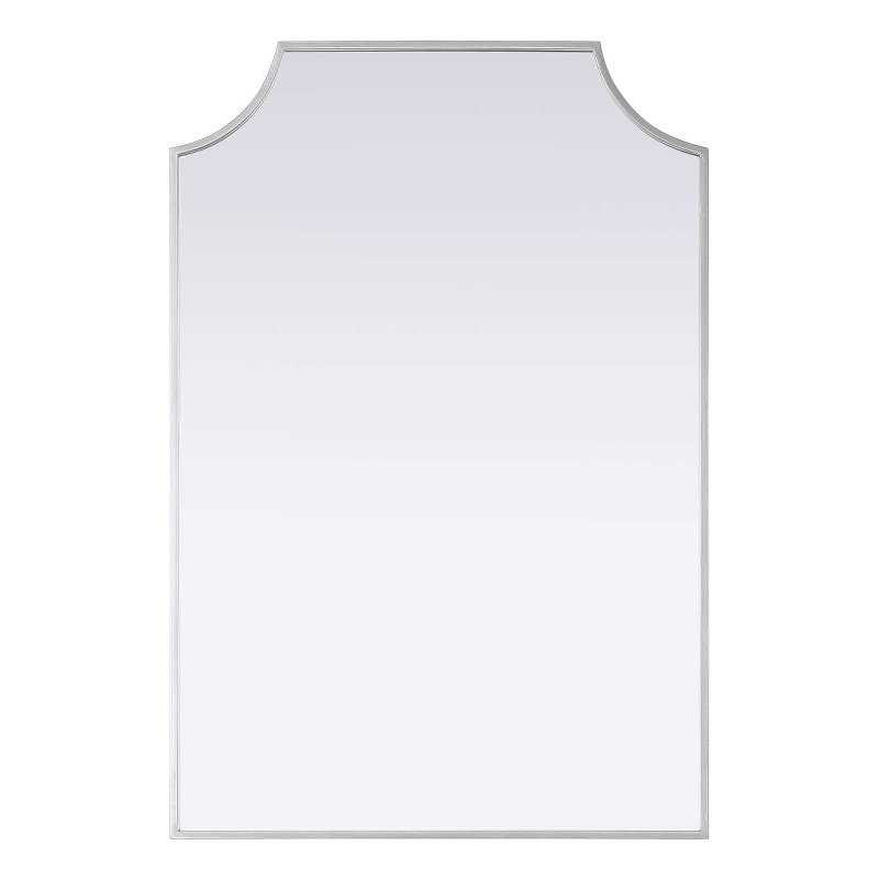 Elegant Kitchen and Bath Notched Metal Mirror 24X36