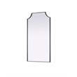 Elegant Kitchen and Bath Notched Metal Mirror 24X42