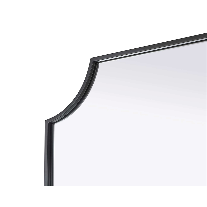 Elegant Kitchen and Bath Notched Metal Mirror 24X42
