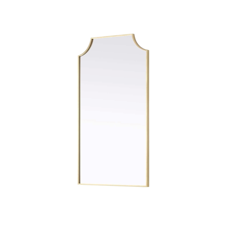 Elegant Kitchen and Bath Notched Metal Mirror 24X42