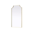 Elegant Kitchen and Bath Notched Metal Mirror 24X42