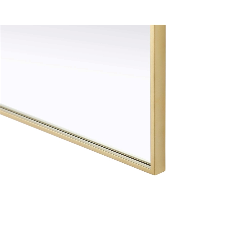 Elegant Kitchen and Bath Notched Metal Mirror 24X42