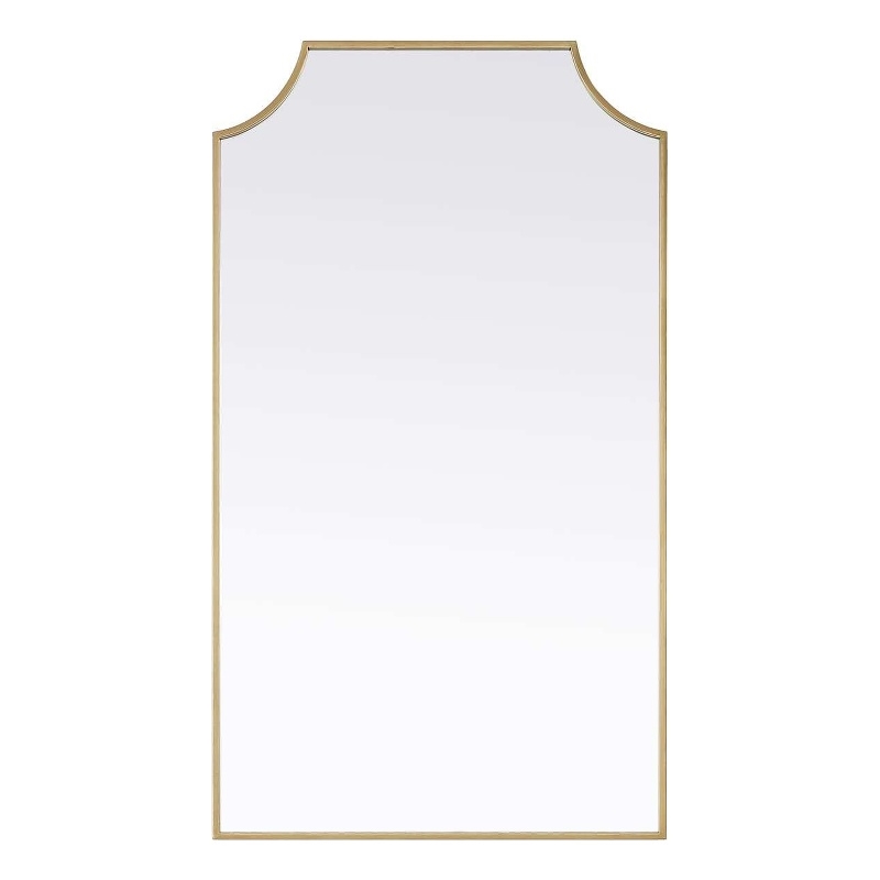 Elegant Kitchen and Bath Notched Metal Mirror 24X42