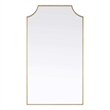 Elegant Kitchen and Bath Notched Metal Mirror 24X42