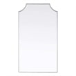 Elegant Kitchen and Bath Notched Metal Mirror 24X42