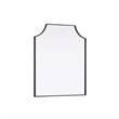 Elegant Kitchen and Bath Notched Metal Mirror 27X32