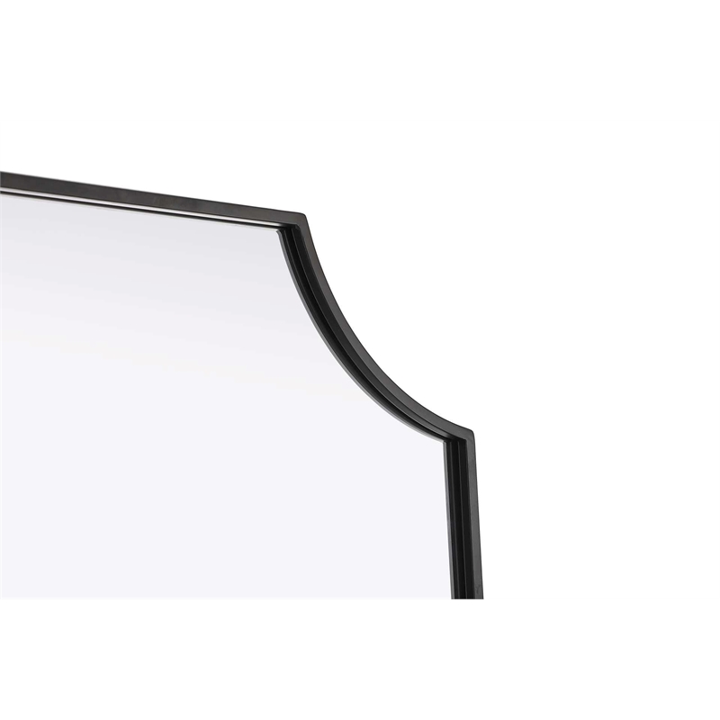 Elegant Kitchen and Bath Notched Metal Mirror 27X32