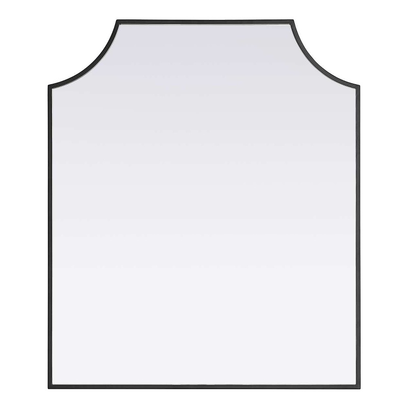 Elegant Kitchen and Bath Notched Metal Mirror 27X32