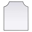 Elegant Kitchen and Bath Notched Metal Mirror 27X32