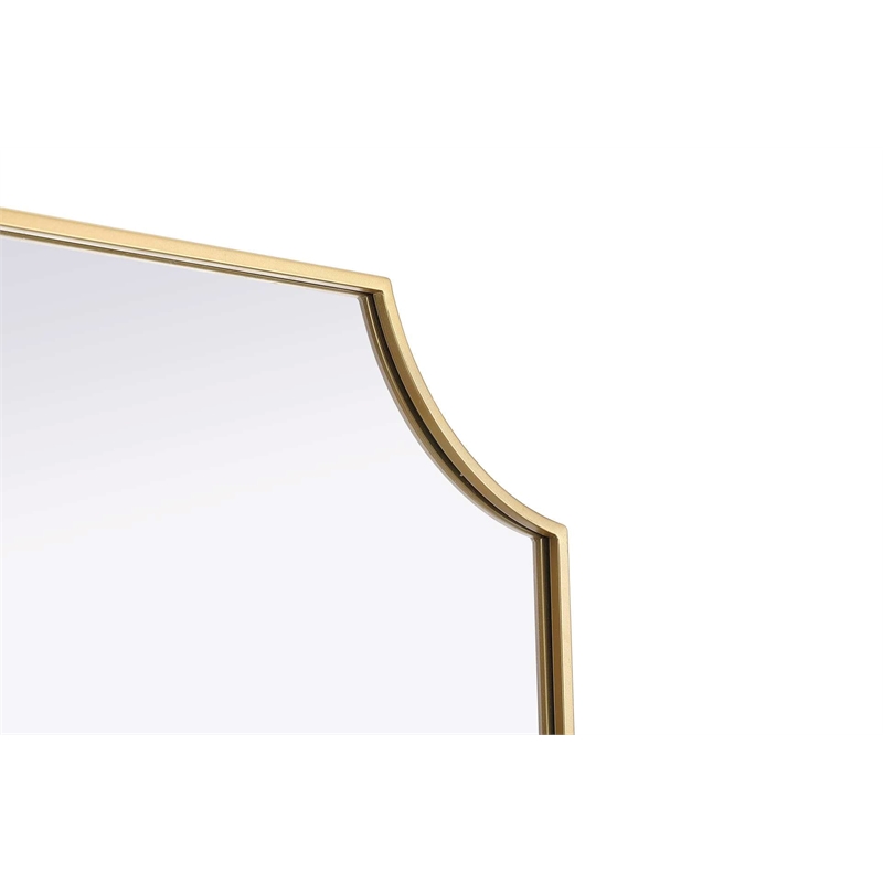 Elegant Kitchen and Bath Notched Metal Mirror 27X32