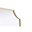 Elegant Kitchen and Bath Notched Metal Mirror 27X32