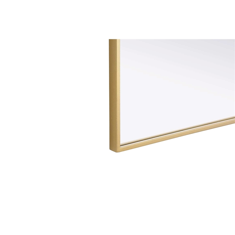 Elegant Kitchen and Bath Notched Metal Mirror 27X32