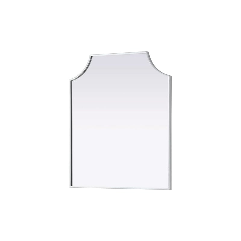 Elegant Kitchen and Bath Notched Metal Mirror 27X32