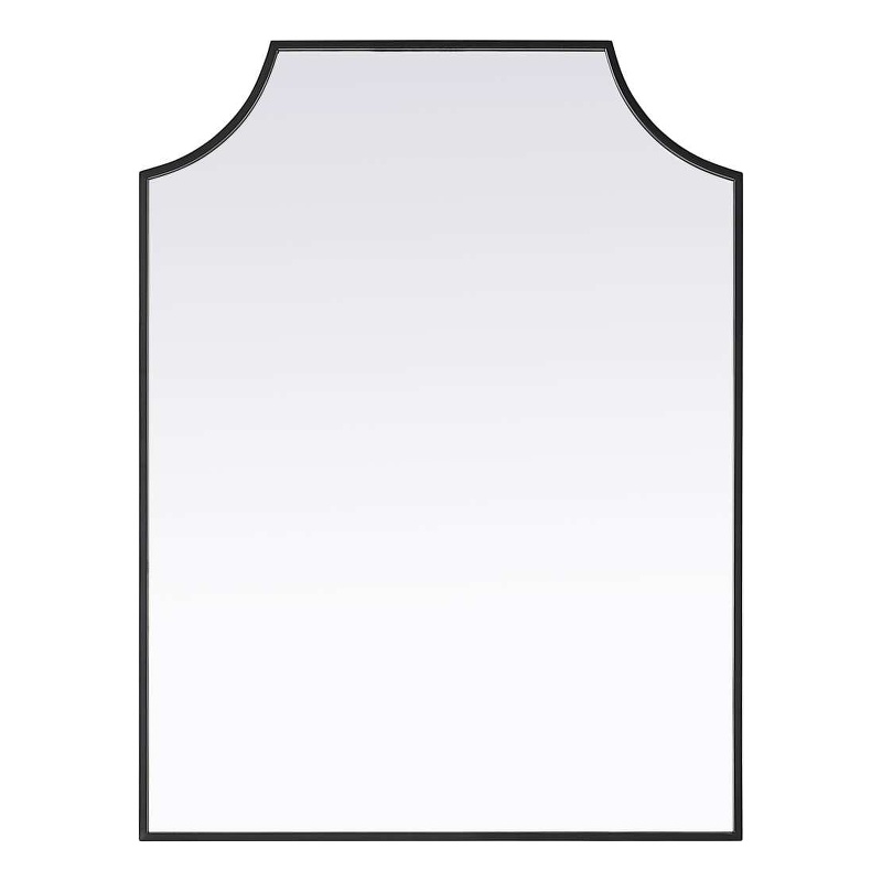 Elegant Kitchen and Bath Notched Metal Mirror 27X36