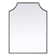 Elegant Kitchen and Bath Notched Metal Mirror 27X36