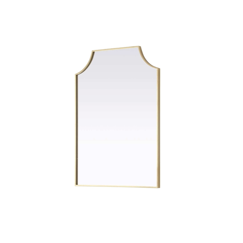 Elegant Kitchen and Bath Notched Metal Mirror 27X36