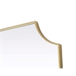 Elegant Kitchen and Bath Notched Metal Mirror 27X36