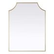 Elegant Kitchen and Bath Notched Metal Mirror 27X36