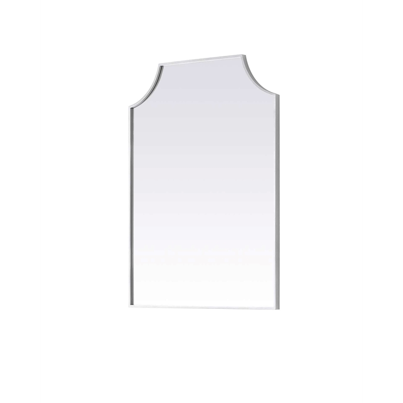 Elegant Kitchen and Bath Notched Metal Mirror 27X36