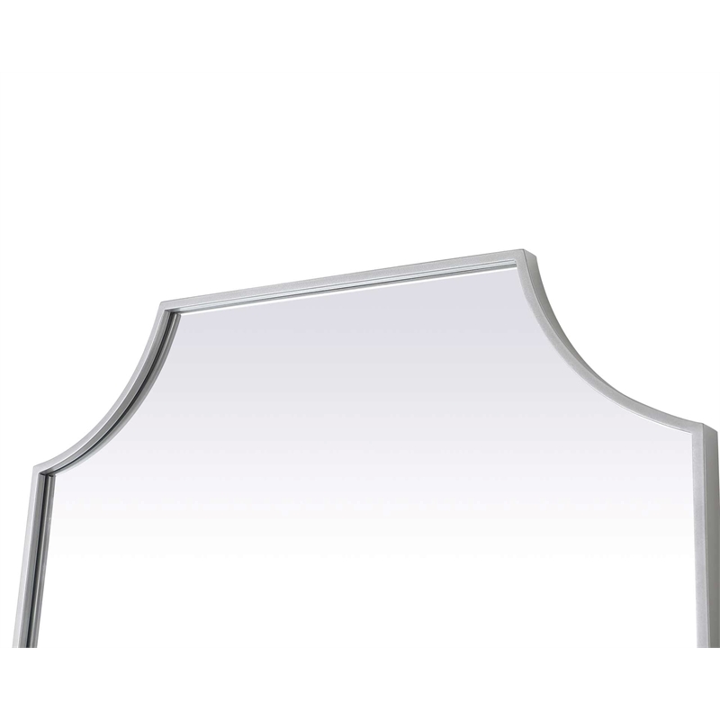 Elegant Kitchen and Bath Notched Metal Mirror 27X36