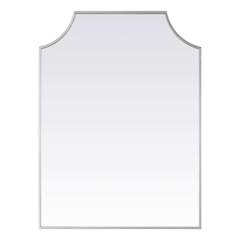 Elegant Kitchen and Bath Notched Metal Mirror 27X36