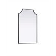 Elegant Kitchen and Bath Notched Metal Mirror 27X42