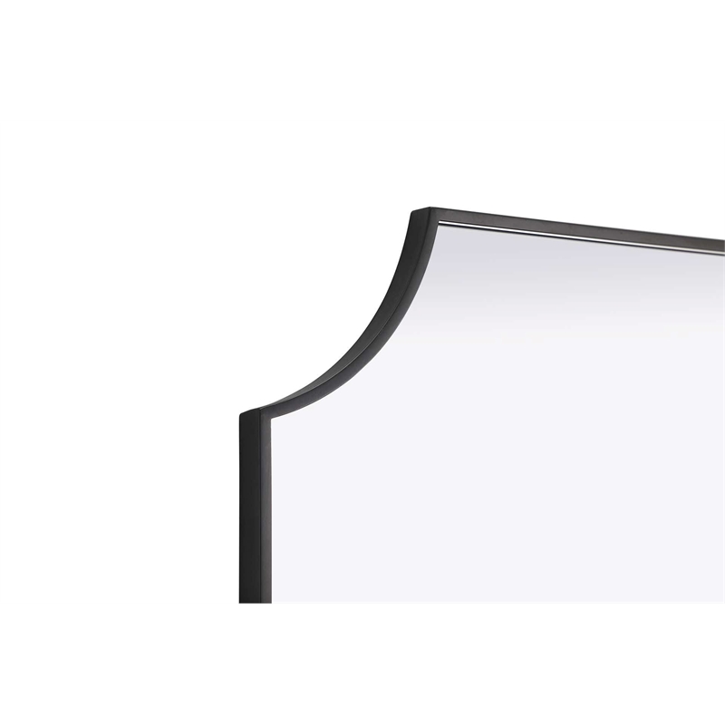 Elegant Kitchen and Bath Notched Metal Mirror 27X42