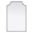 Elegant Kitchen and Bath Notched Metal Mirror 27X42