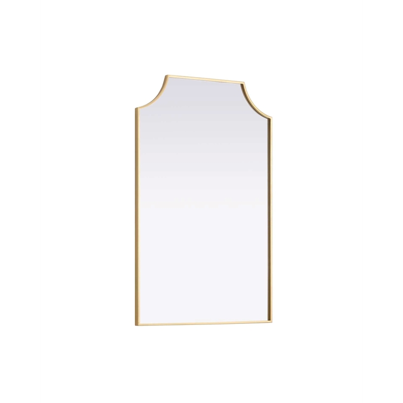 Elegant Kitchen and Bath Notched Metal Mirror 27X42