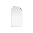Elegant Kitchen and Bath Notched Metal Mirror 27X42