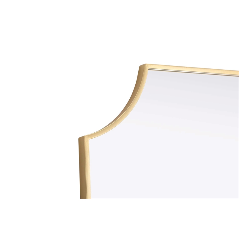 Elegant Kitchen and Bath Notched Metal Mirror 27X42