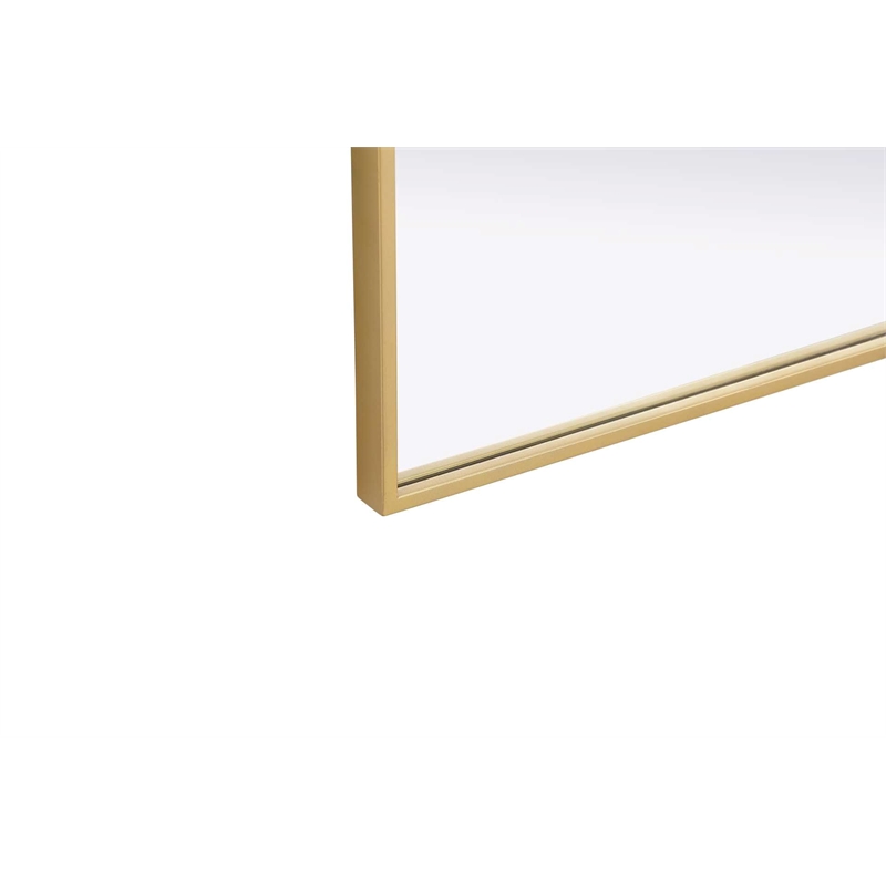 Elegant Kitchen and Bath Notched Metal Mirror 27X42