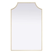 Elegant Kitchen and Bath Notched Metal Mirror 27X42