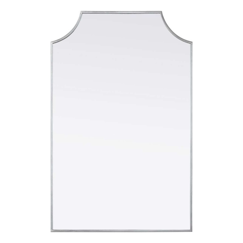 Elegant Kitchen and Bath Notched Metal Mirror 27X42