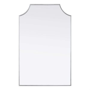 Elegant Kitchen and Bath Notched Metal Mirror 27X42&quot in Silver