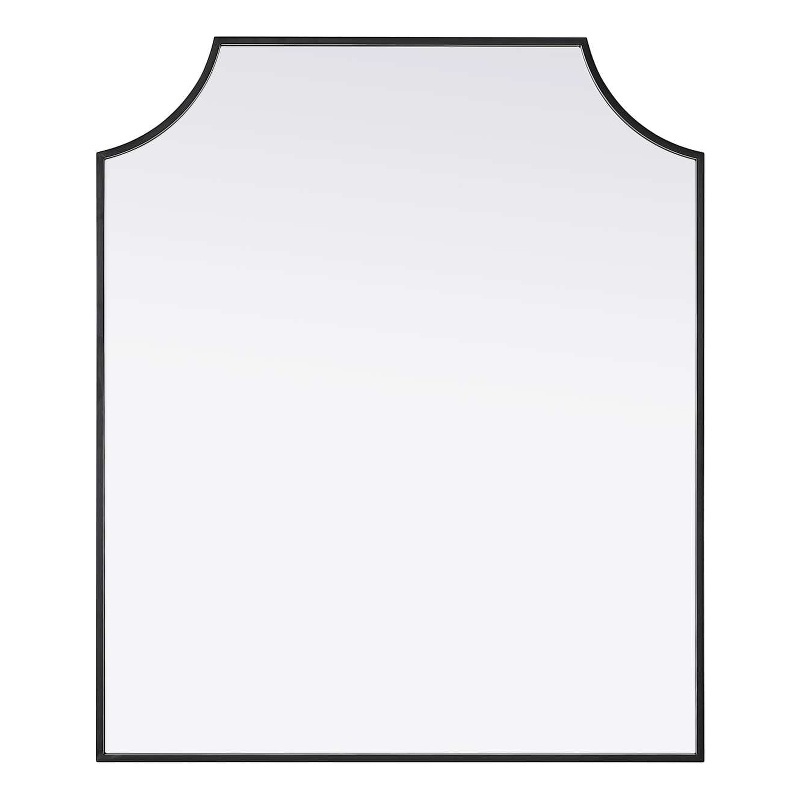 Elegant Kitchen and Bath Notched Metal Mirror 30X36