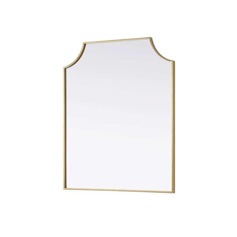 Elegant Kitchen and Bath Notched Metal Mirror 30X36