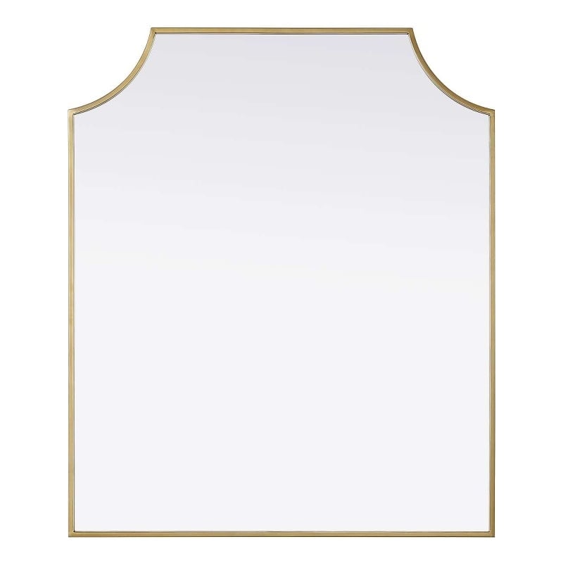 Elegant Kitchen and Bath Notched Metal Mirror 30X36