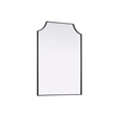 Elegant Kitchen and Bath Notched Metal Mirror 30X42