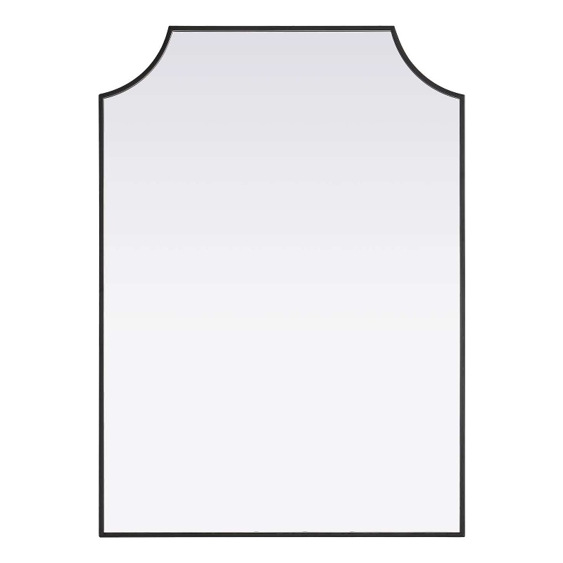 Elegant Kitchen and Bath Notched Metal Mirror 30X42
