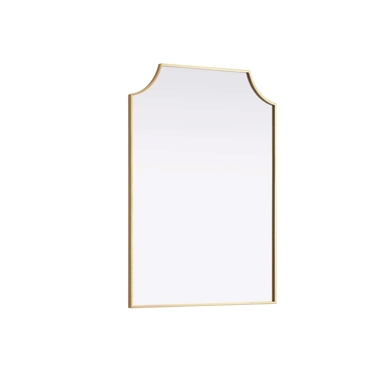 Elegant Kitchen and Bath Notched Metal Mirror 30X42