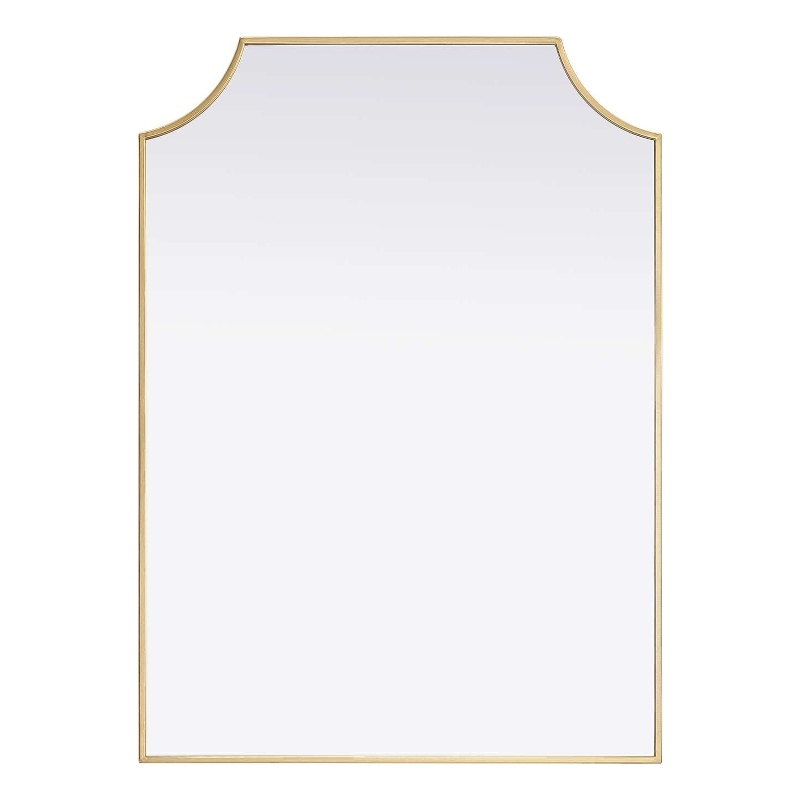 Elegant Kitchen and Bath Notched Metal Mirror 30X42