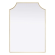Elegant Kitchen and Bath Notched Metal Mirror 30X42