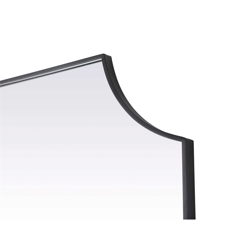 Elegant Kitchen and Bath Notched Metal Mirror 36X42