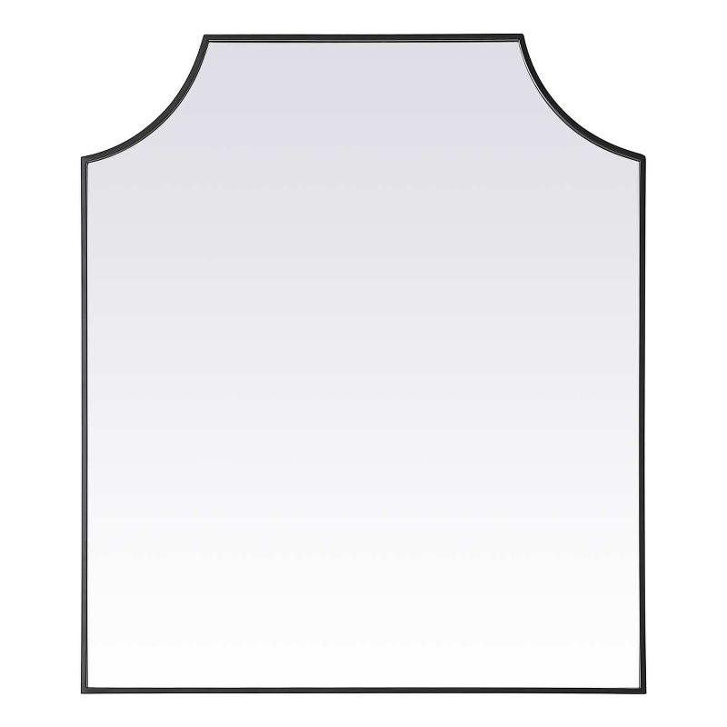 Elegant Kitchen and Bath Notched Metal Mirror 36X42