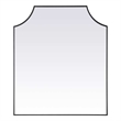 Elegant Kitchen and Bath Notched Metal Mirror 36X42