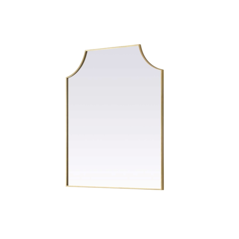 Elegant Kitchen and Bath Notched Metal Mirror 36X42