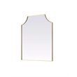 Elegant Kitchen and Bath Notched Metal Mirror 36X42