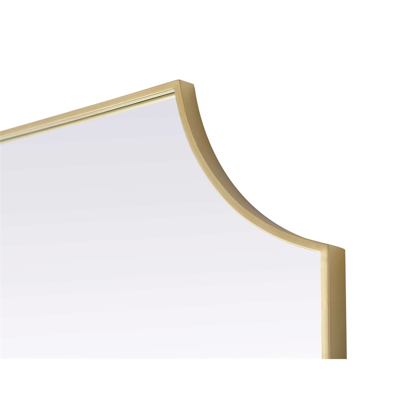Elegant Kitchen and Bath Notched Metal Mirror 36X42